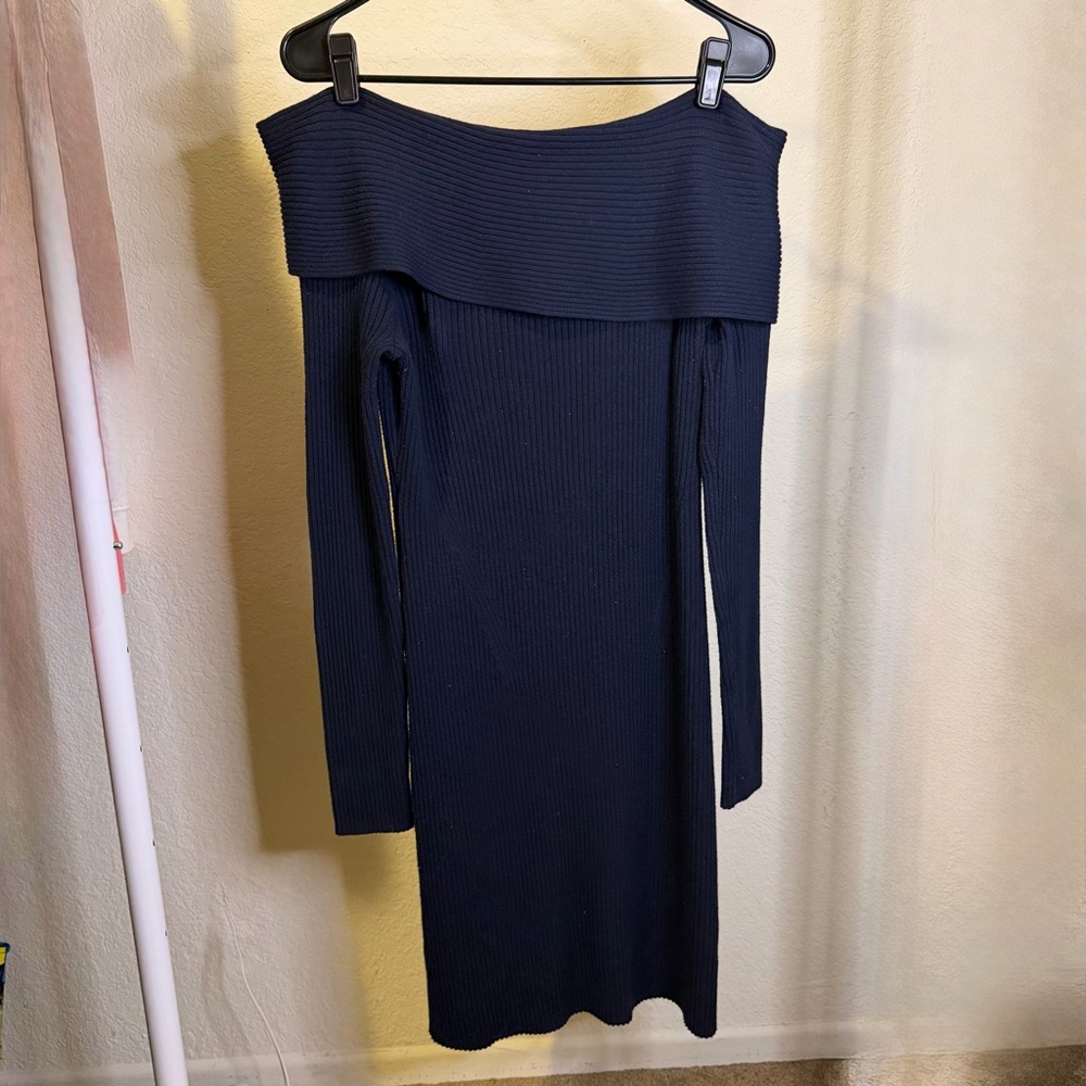 Banana Republic Navy Long Sleeve Dress
